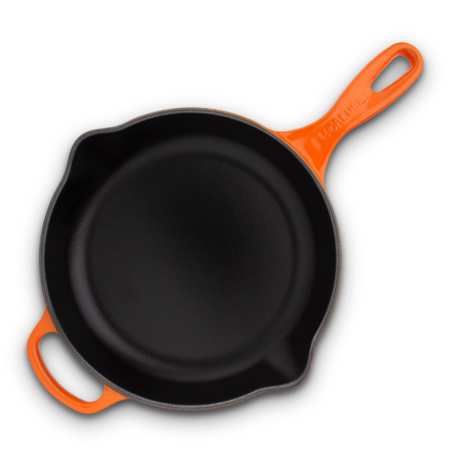 Сковорода Le Creuset с желобом чугунная, эмалированная, оранжевая, 20 см на VALLES.TOP