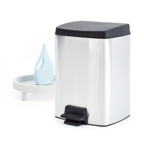 Бак Brabantia мусорный, прямоугольный, стальной матовый, FPP, 10 л на VALLES.TOP