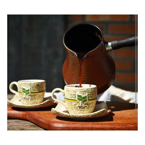 Турка Ceraflame Ibriks Hammered, 0.35л, цвет шоколад на VALLES.TOP