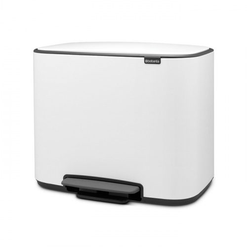 Бак Brabantia Pedal Bin Bo мусорный, белый, 3х11 л на VALLES.TOP