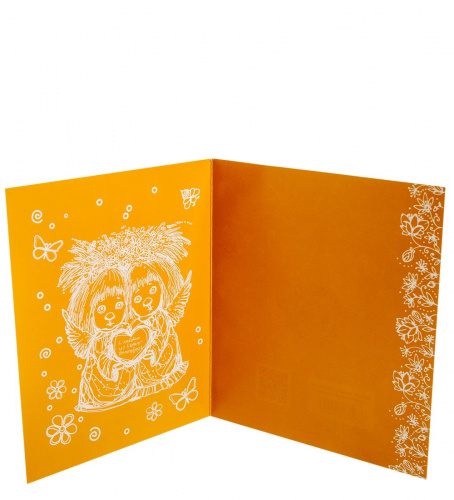 ANG-191 Открытка "Ангел любящего сердца" 15х17 на VALLES.TOP