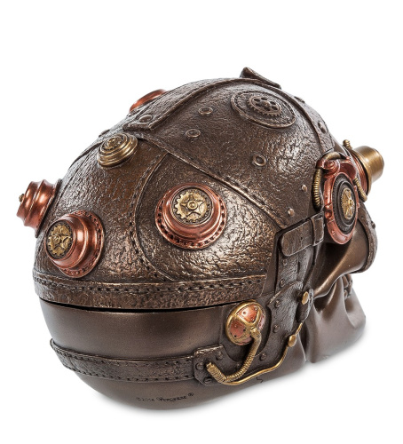 Шкатулка Veronese Череп WS-385 в стиле стимпанк на VALLES.TOP