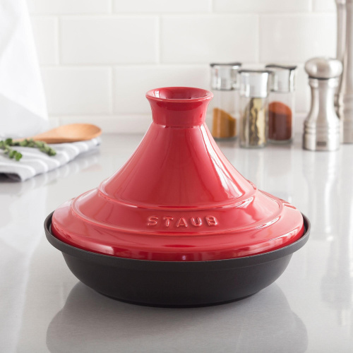 Тажин STAUB, диаметр 28 см, черный/вишневый на VALLES.TOP