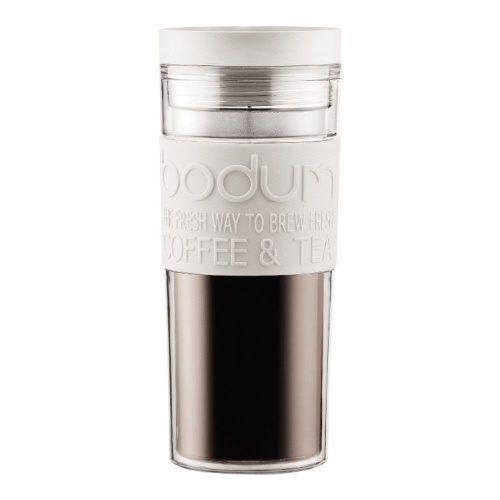 Термокружка дорожная Bodum Travel (twist), 0.45л, цвет белый на VALLES.TOP