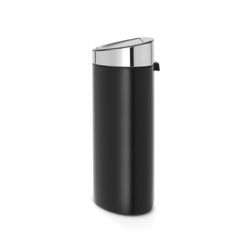 Бак Brabantia Touch Bin New мусорный, черный матовый, со стальной крышкой, 40 л на VALLES.TOP