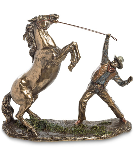 WS-882 Статуэтка "Ковбой, укрощающий лошадь" на VALLES.TOP