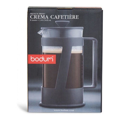 Френч-пресс BODUM Crema черный, 1 л на VALLES.TOP