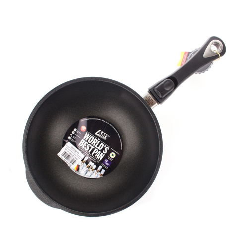 Вок AMT Frying Pans со съемной ручкой, диаметр 26 см, 1,5 л на VALLES.TOP
