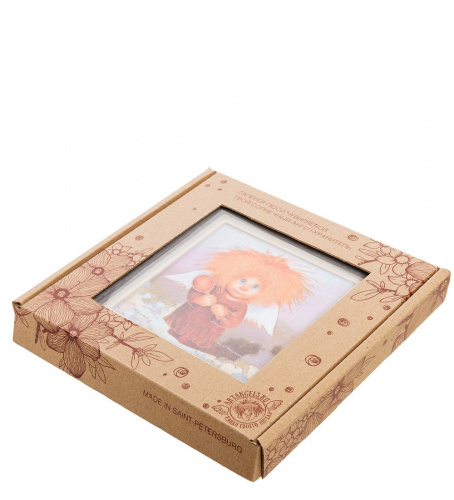 Панно Artangels Ангел-хранитель благосостояния керамическое, 16х16 см на VALLES.TOP