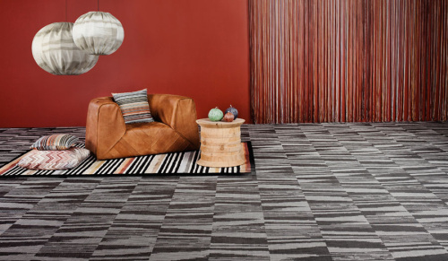 Пол Bolon Missoni Flame Black плетеный, виниловый, 2000х25000х3 мм на VALLES.TOP