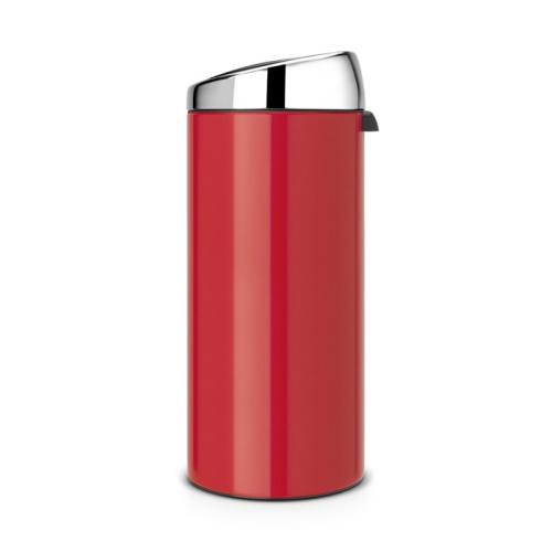 Бак Brabantia Touch Bin New мусорный, пламенно-красный, со стальной крышкой, 30 л на VALLES.TOP
