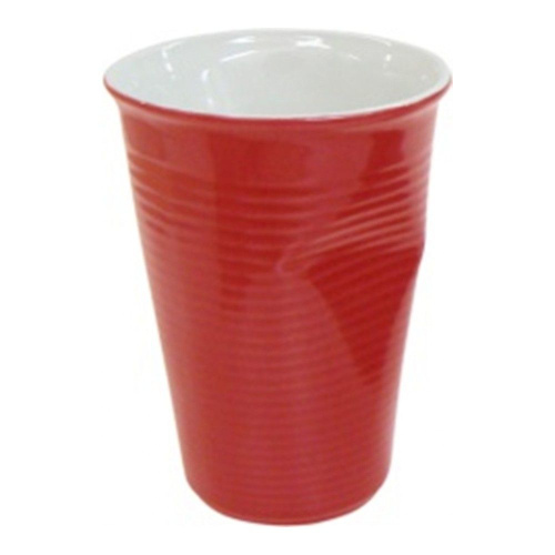 Стаканчик Mondo Ceram мятый керамический, красный, 0,24 л на VALLES.TOP