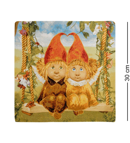 Наволочка Artangels Ангелы вечной любви, гобеленовая, 30х30 см на VALLES.TOP