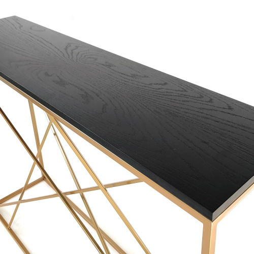 Консоль Intelligent Design Wilson line gold черный дуб на VALLES.TOP