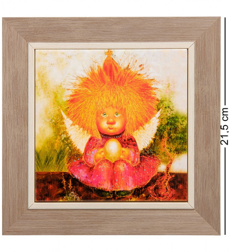 Панно Artangels Ангел заветного счастья керамическое, 21х21 см на VALLES.TOP