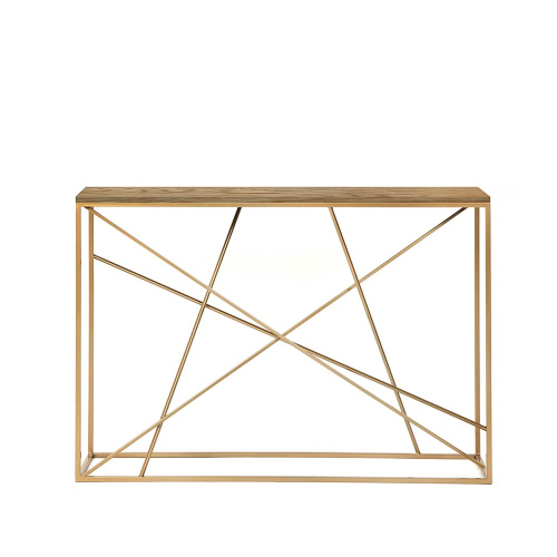 Консоль Intelligent Design Wilson line gold темный дуб на VALLES.TOP