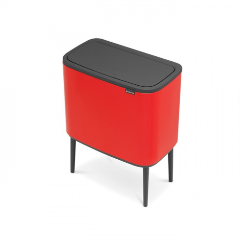 Бак Brabantia Touch Bin Bo мусорный, пламенно-красный, 3х11 л на VALLES.TOP