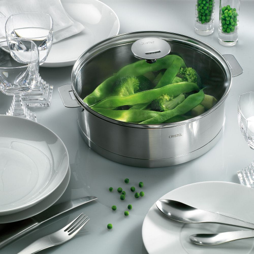 Крышка CRISTEL Platine стеклянная, диаметр 24 см на VALLES.TOP