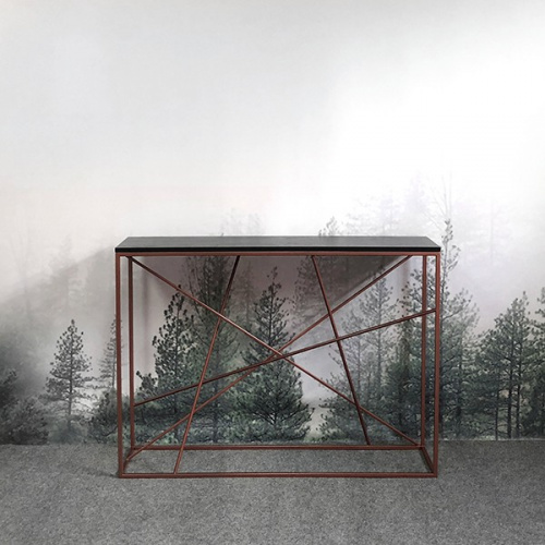 Консоль Intelligent Design Wilson line copper черный дуб на VALLES.TOP