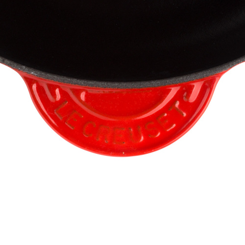 Сковорода Le Creuset чугунная, эмалированная, красная, 24 см на VALLES.TOP