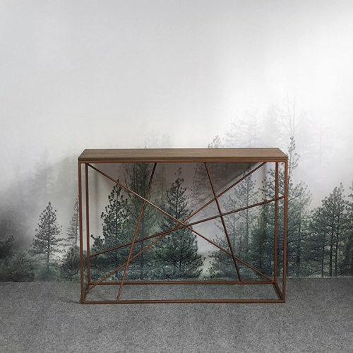 Консоль Intelligent Design Wilson line copper американский орех на VALLES.TOP