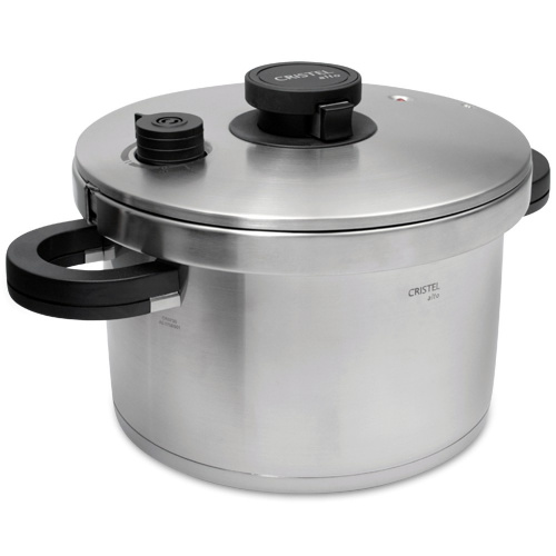Скороварка CRISTEL Alto с ручками, со вставкой для приготовления на пару, диаметр 24 см, 6 л на VALLES.TOP