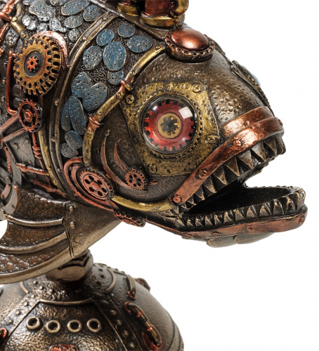 Статуэтка Veronese Рыба-удильщик в стиле стимпанк, с подсветкой на VALLES.TOP