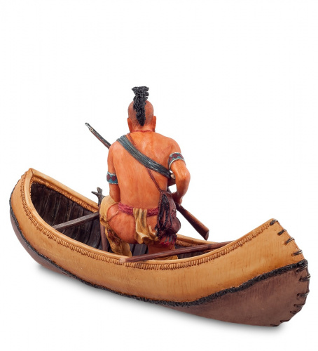 Статуэтка Veronese Индеец на каноэ WS-725 на VALLES.TOP