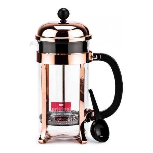 Кофейник френч-пресс Bodum Chambord медный 1 л на VALLES.TOP