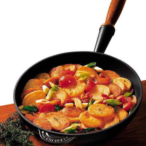 Сковорода Le Creuset чугунная, эмалированная, черная, 28 см на VALLES.TOP