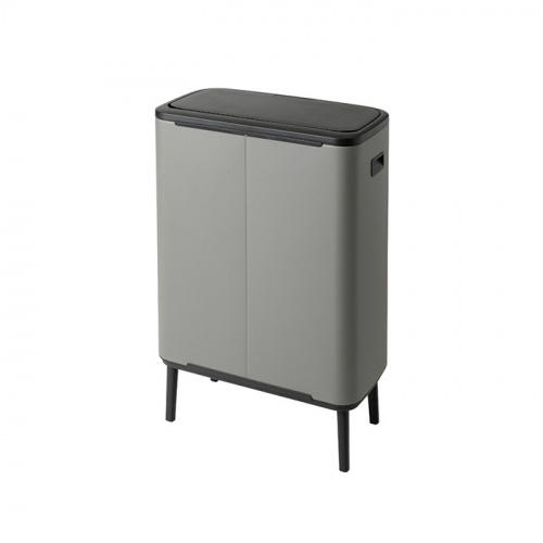 Бак Brabantia Touch Bin Bo Hi мусорный, минерально-серый, 60 л на VALLES.TOP