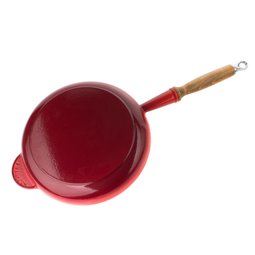 Сковорода Le Creuset чугунная, эмалированная, красная, 24 см на VALLES.TOP