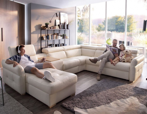 Диван Gala Collezione Massimo угловой в коже на VALLES.TOP