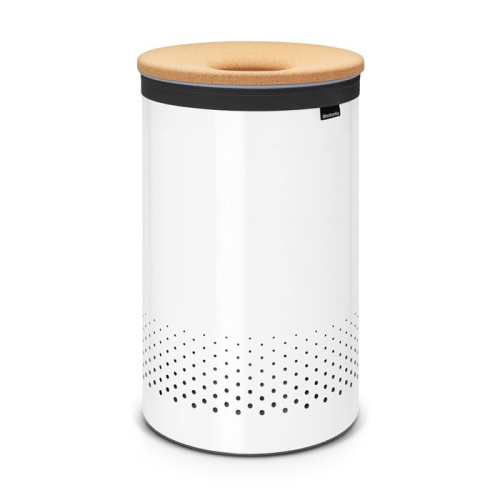 Бак Brabantia для белья с пробковой крышкой, белый, 60 л на VALLES.TOP