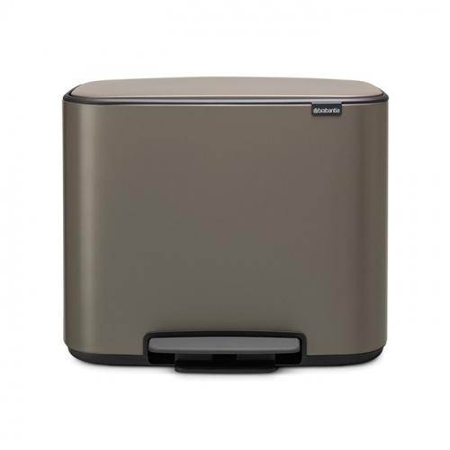 Бак Brabantia Pedal Bin Bo мусорный, платиновый, 11+23 л на VALLES.TOP