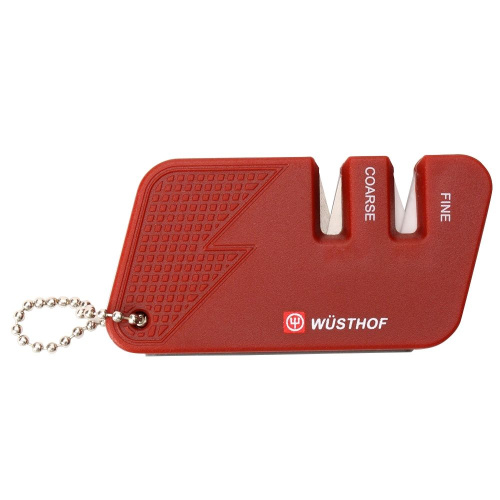 Точилка Wüsthof Knife sharpeners двухуровневая, карманная, цвет красный на VALLES.TOP