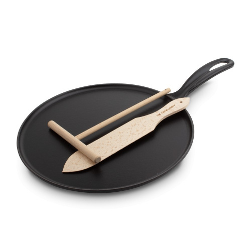 Сковорода Le Creuset для блинов чугунная, эмалированная, черная, 27 см на VALLES.TOP