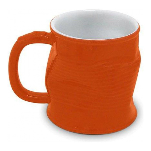 Кружка Ceraflame мятая керамическая, оранжевая, 0,32 л на VALLES.TOP