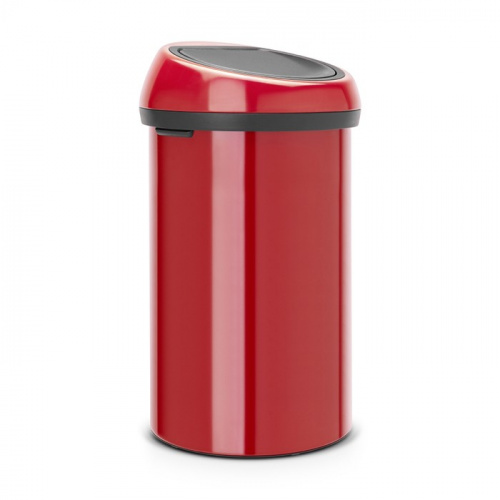 Бак Brabantia Touch Bin New мусорный, пламенно-красный, 60 л на VALLES.TOP