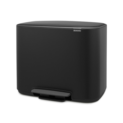 Бак Brabantia Pedal Bin Bo мусорный, черный матовый, 3х11 л на VALLES.TOP