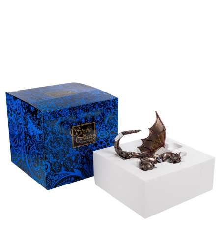 Статуэтка Veronese Дракон с шаром в стиле стимпанк на VALLES.TOP