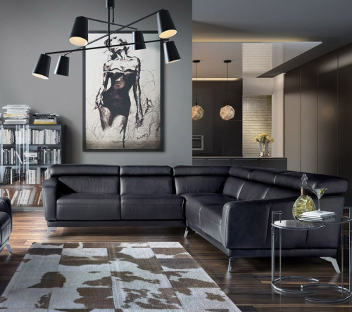 Диван Gala Collezione Capella угловой в коже на VALLES.TOP