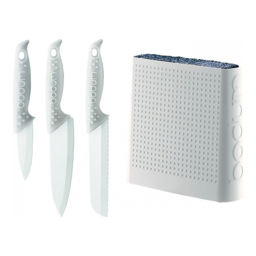 Подставка для ножей BODUM Bistro, цвет белый на VALLES.TOP