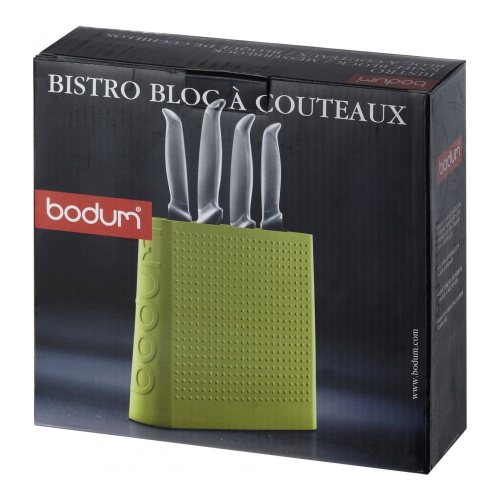 Подставка для ножей BODUM Bistro, цвет зеленый на VALLES.TOP