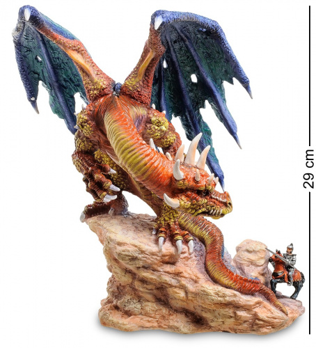 Статуэтка Veronese Дракон и воин - храбрость неуместна WS-267 на VALLES.TOP