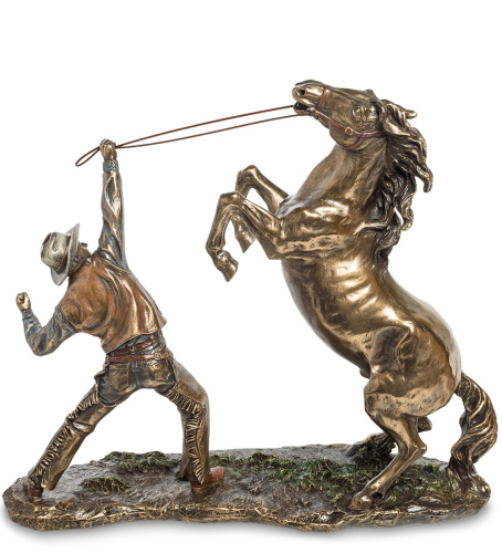 WS-882 Статуэтка "Ковбой, укрощающий лошадь" на VALLES.TOP