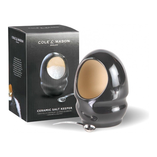 Солонка Cole&Mason керамическая, черная на VALLES.TOP