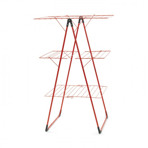 Сушилка Brabantia трехъярусная, напольная, красная на VALLES.TOP