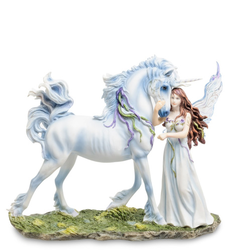 Статуэтка Veronese Ангел и единорог WS-249 на VALLES.TOP