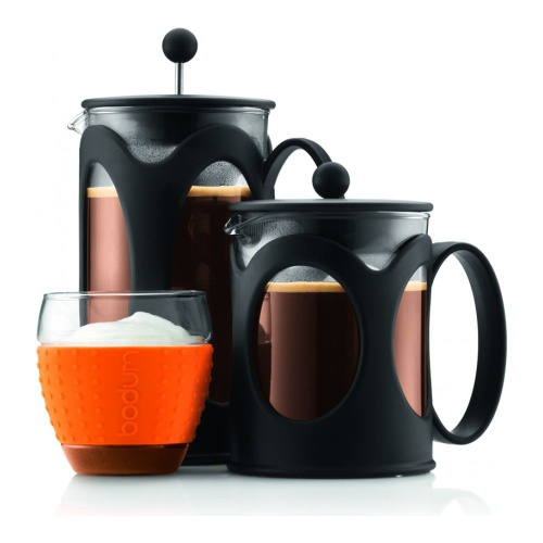 Кофейник френч-пресс Bodum Kenya New черный 1 л на VALLES.TOP